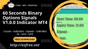 60 Seconds Binary Options Signals V1.0.0 Indicator MT4 – Free Download