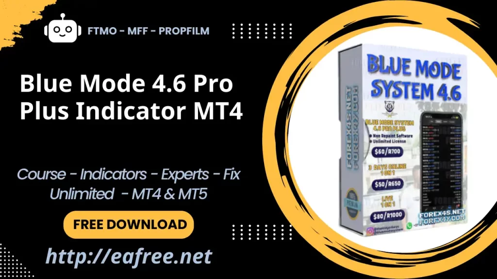 Blue Mode 4.6 Pro Plus Indicator MT4 – Free Download